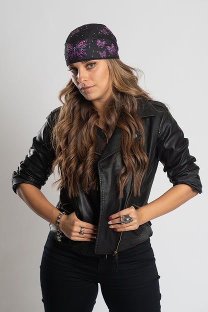 Tribal Butterflies w/Gems Full-Head Wrap