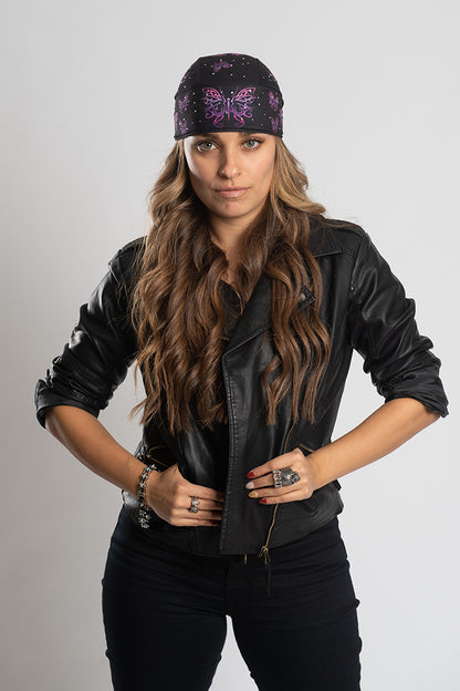 Tribal Butterflies w/Gems Full-Head Wrap