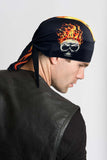 Skull w/Flames Full-Head Wrap