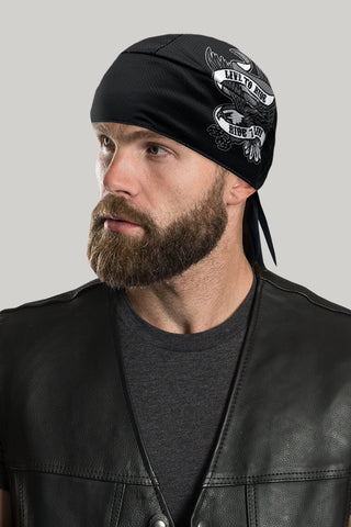Live to Ride Eagle Perforated Full-Head Wrap (NO Inner Elastic Band)