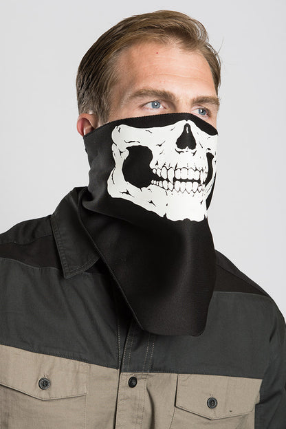 Skull (Glow-in-the-Dark Ink) Half Face Mask