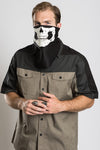 Skull (Glow-in-the-Dark Ink) Half Face Mask