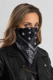 Black Bandana w/Gems Triangle Mask