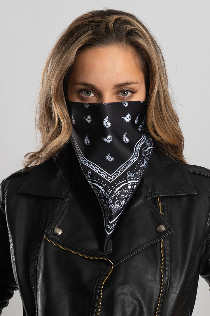 Black Bandana Triangle Mask – Hair Glove