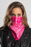 Hot Pink Bandana w/Gems Triangle Mask