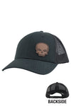 Brown Leather Skull 1.75 x 2.5 (Trucker)