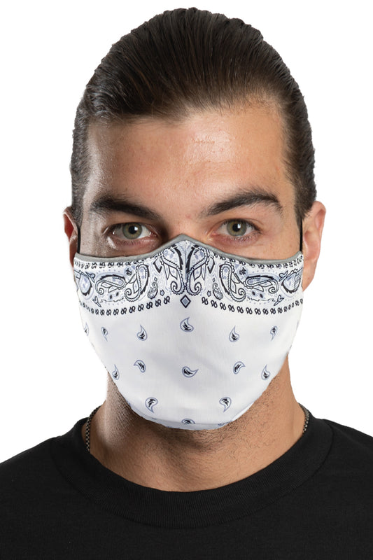 White Paisley Face Mask Set