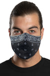 Black Bandana Face Mask Set