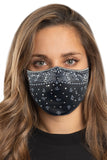 Black Paisley w/Gems Face Mask Set