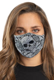Skull Paisley Face Mask Set