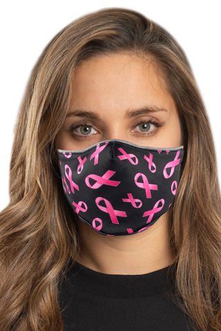 Pink Ribbon Face Mask Set