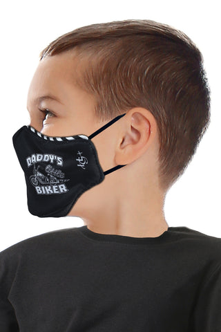 DADDYS LITTLE BIKER Kids Face Mask Set