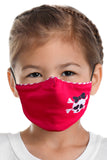 Pink Skull w/Bow Kids Face Mask Set