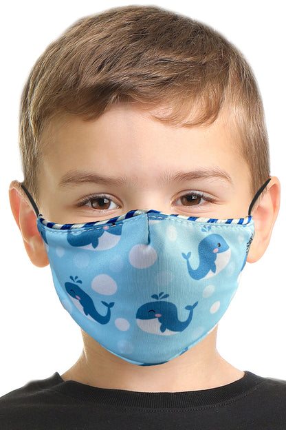 Whales & Bubbles Kids Face Mask Set