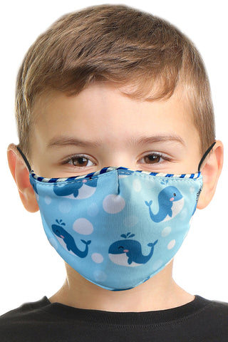 Whales & Bubbles Kids Face Mask Set