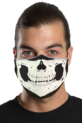 Defleshed Skull (GLOW IN THE DARK) Face Mask Set