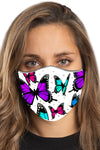 Multi-Color Monarch w/Gems Face Mask Set