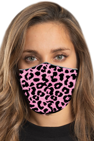Pink Leopard Face Mask Set