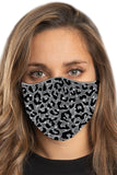 Black Leopard w/Gems Face Mask Set
