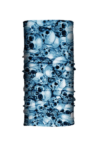  - Multi-Functional Headwear - Blue Skulls EZ Tube - 1