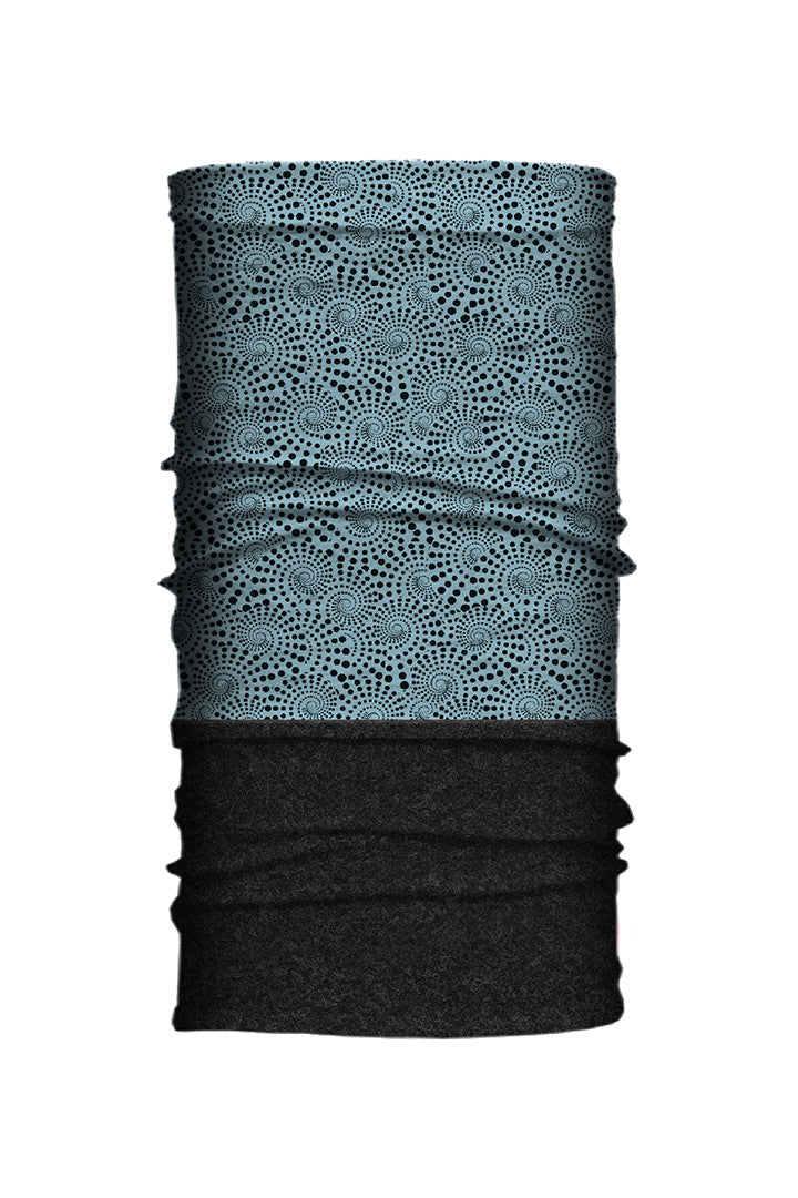  - Multi-Functional Headwear - Swirly Dots Fleece-Neck Tube