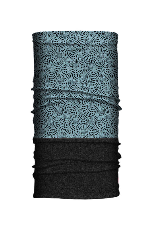  - Multi-Functional Headwear - Swirly Dots Fleece-Neck Tube