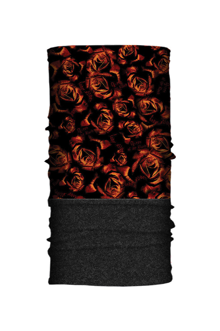  - Multi-Functional Headwear - Bloody Roses Fleece-Neck Tube