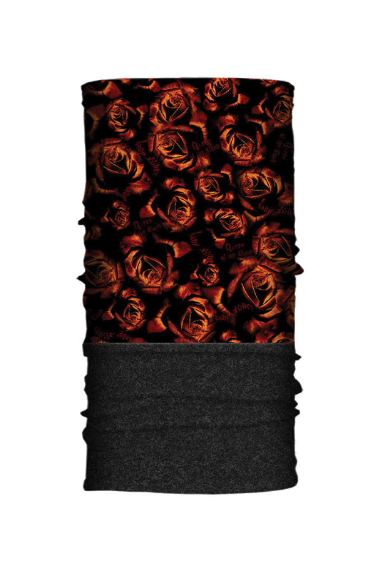  - Multi-Functional Headwear - Bloody Roses Fleece-Neck Tube