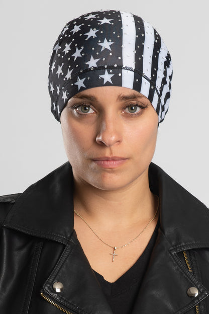 B&W USA Flag w/Gems Soaker EZ Tube