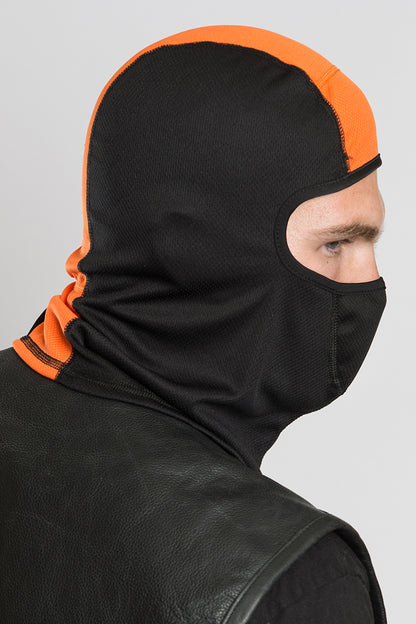 Black w/Orange Stripe (Helmet Liner) Balaclava