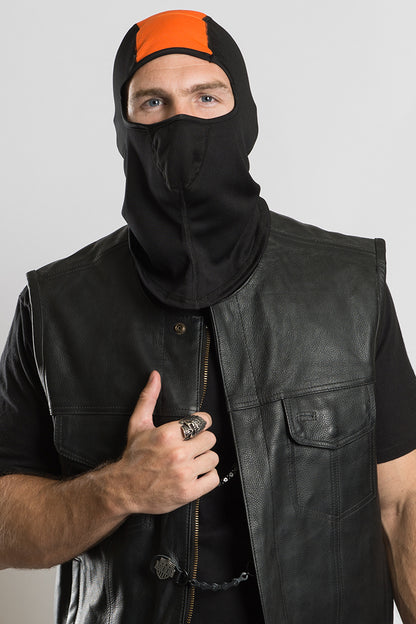 Black w/Orange Stripe (Helmet Liner) Balaclava