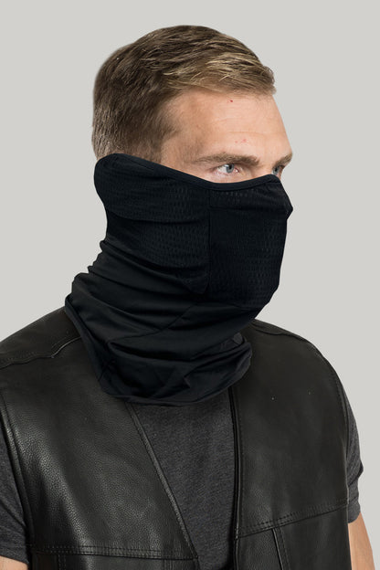 Solid Black Contour Neck Gaiter