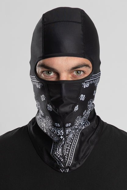 Black Paisley (Winter Weight) Balaclava