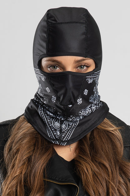 Black Paisley (Winter Weight) Balaclava