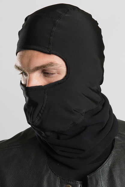 Plain Black w/Neck Fleece (Polar Weight) Balaclava