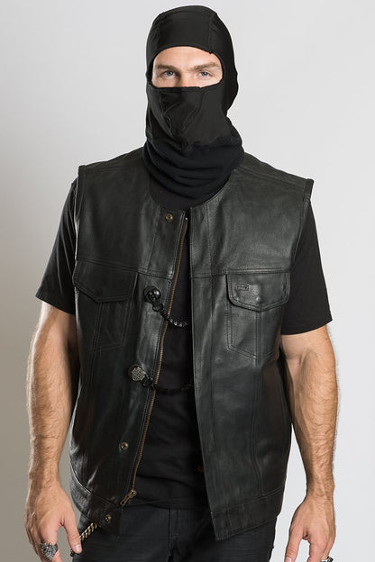 Plain Black w/Neck Fleece (Polar Weight) Balaclava