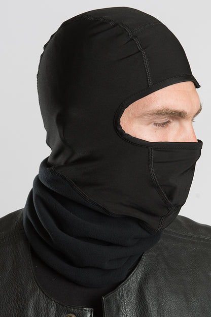 Plain Black w/Neck Fleece (Polar Weight) Balaclava