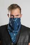 Blue Paisley w/Hidden Fleur-De-Lis- 22" Bandana