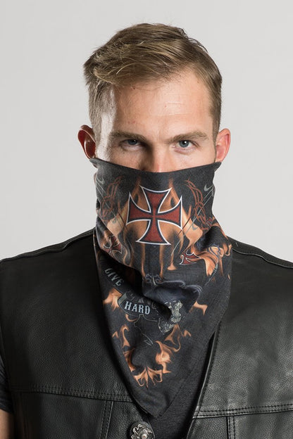 LIVE HARD RIDE FREE 22" Bandana