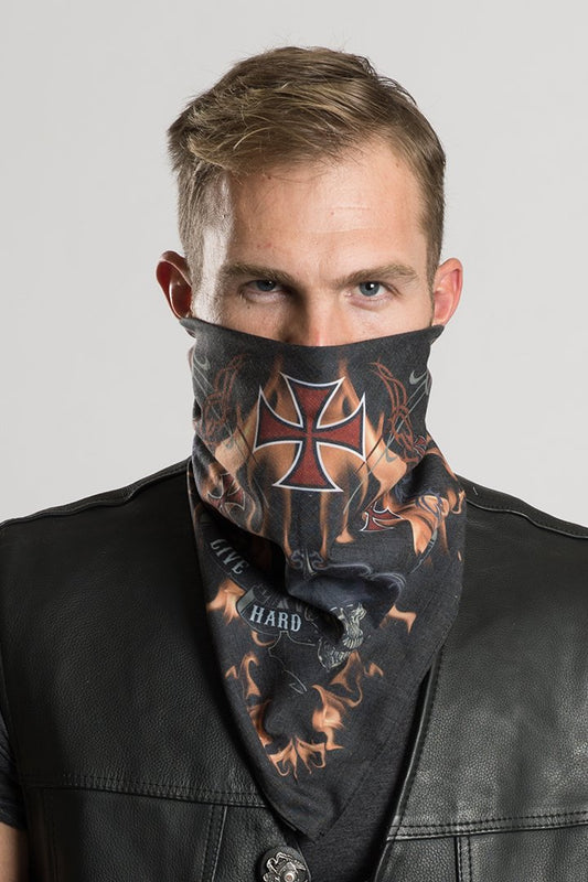 LIVE HARD RIDE FREE 22" Bandana