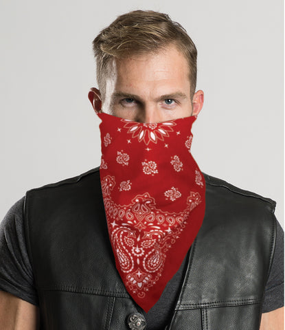 Red Paisley 22" Bandana