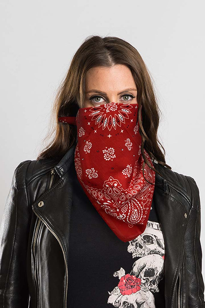 Red Paisley w/Gems 22 - Main Image