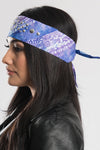 Purple Paisley w/High Frequency Gems Pre-Sewn Bandana Headband