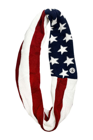 Stars and Stripes Reversible Infinity Scarf