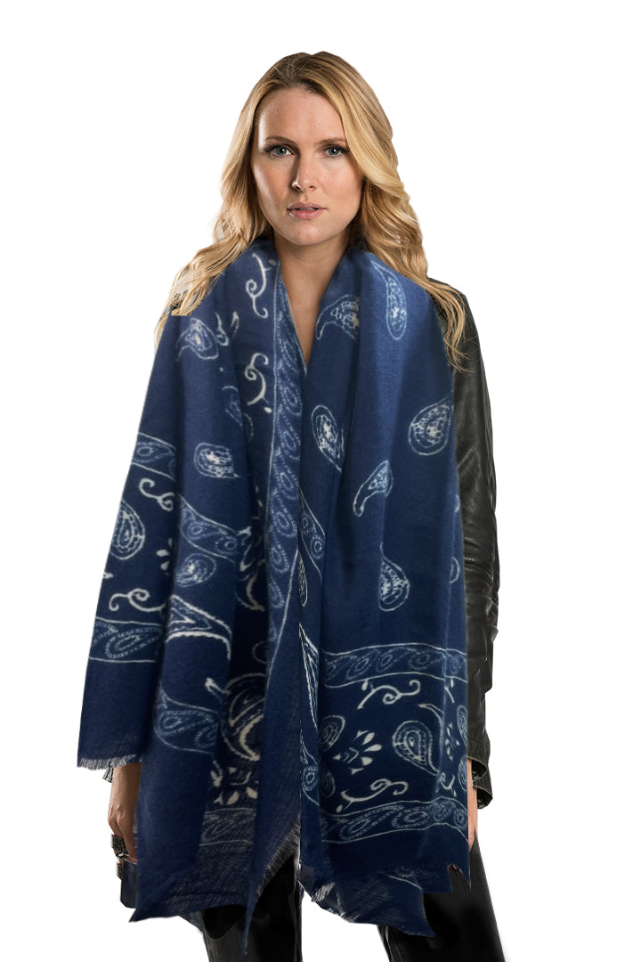 Blue Paisley Scarf – Hair Glove