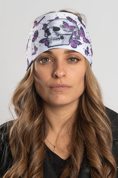 Skull Butterflies w/Gems (White) Ez Bandz Soaker Series