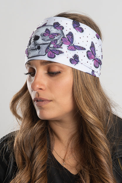 Skull Butterflies w/Gems (White) Ez Bandz Soaker Series