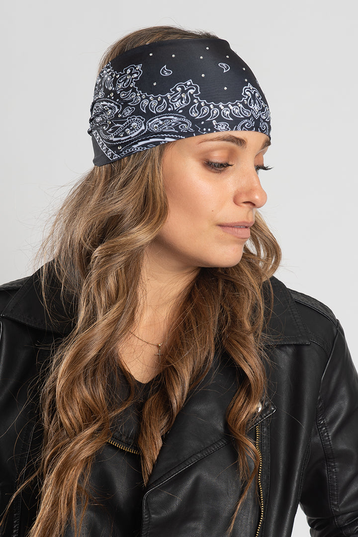Biker Bandana w/Gems Ez Bandz Soaker Series – Hair Glove
