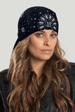 Black Paisley w/Gems Soaker Full-Head Wrap