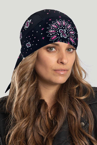 Pink Paisley w/Gems Soaker Full-Head Wrap